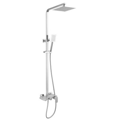 China With Slide Bar Korea High Pressure Hand Shower Bathroom Chrome Faucet Shower Set for sale