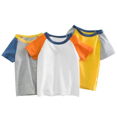 China Comfortable Kids Boys T-shirt Summer Cotton Kids Plus-size Soft Casual Raglan High Quality Breathable Shirts for sale