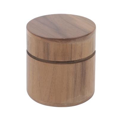 China Factory Sale Multifunctional Round Kitchen Small Spice Box Kitchen Spice Tea Packaging Bamboo Wooden Box for sale