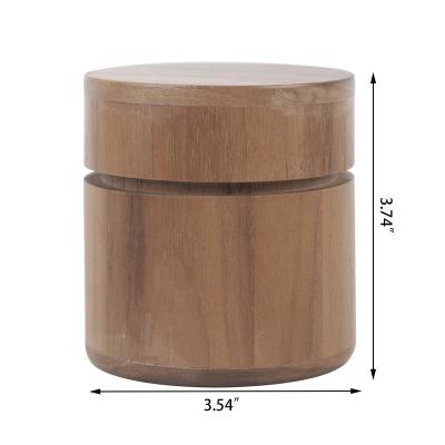 China Multifunctional Kitchen Spice Box Shape Bamboo Wooden Crafts Round Tea Wooden Storage Boxes Wholesale for sale