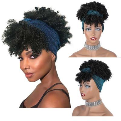 China Curly Aisi Beauty Drawstring Headband Tied Bob Wholesale Afro Kinky Curly Cosplay Cheap For Women Synthetic Wigs Hair Color for sale