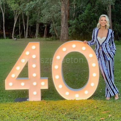 China 30th Fortieth Sixtieth Instant Birthday Party Stage Decorations, Giant Light Up Numbers Marquee Letters For Birthday Party Supplies for sale