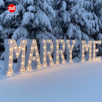 China Anniversary Wedding Decoration , Gian Light WEDD ME Led Marquee Letters Wedding Supplies for sale