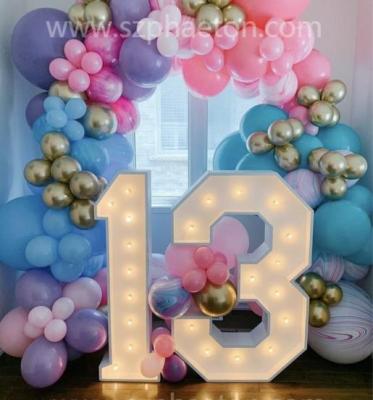 China 13th Anniversary Birthday Party Supplies , Giant Large Led Sign 0-9 Number For Event And Wedding Supplies Birthdays Decorations for sale