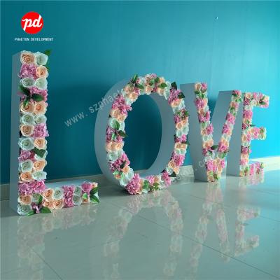 China Party Event Party Supplies Giant Decorative Flowers Letter For Wedding Decoration for sale