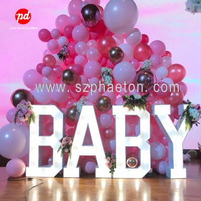 China Custom Party Supplies Giant Light Up Letters BABY For Big Wedding Decoration for sale