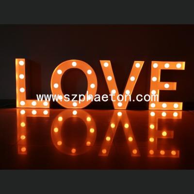 China Galvanized Iron Sheet Light Up Love Letters Wedding Stage Decoration Wedding for sale