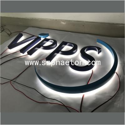 China Buildings Shop Indoor Outdoor Backlit Led Sign Stainless Steel Letters, Letter Sign For Store Signage for sale