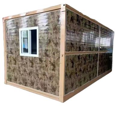 China Steel Frame & Sandwich Panel Tiny Foldable Mobile Container House Light for sale