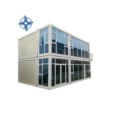 China 50mm/75mm Sandwich Panel Fabricated Flat Pack Container Building for sale