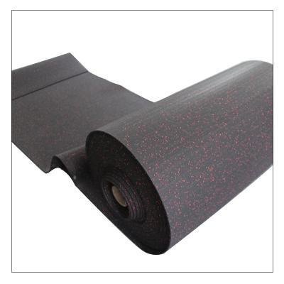 China Roll Flooring Modern Rubber Base Summer , All Black Recycled Rubber Gym Flooring Roll for sale