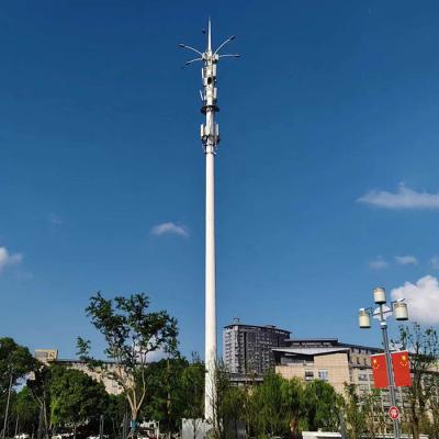 China Customized Hot Dip Galvanized Steel 30m Telecommunication Poles With Antennas for sale