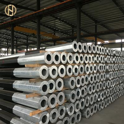 China 12m SPF 960daN Hot Dip Galvanized Pole 9600N 33KV 30KV ASTM 572 GR65 GR50 for sale