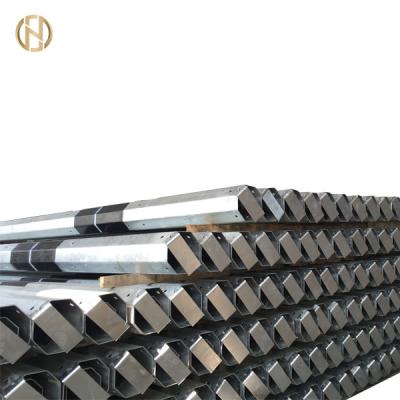 China 12M 450daN Galvanised Metal Pole Shaft Material ASTM GR65 GR50 33KV 11KV 35KV for sale