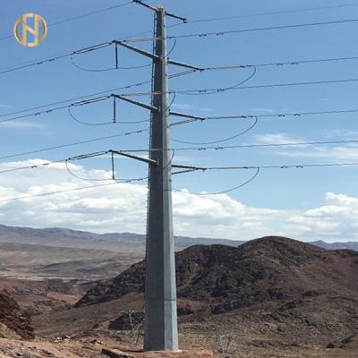 China 110KV 115KV galvanizó la vida de servicio larga material de acero de poste de poder Q460C en venta