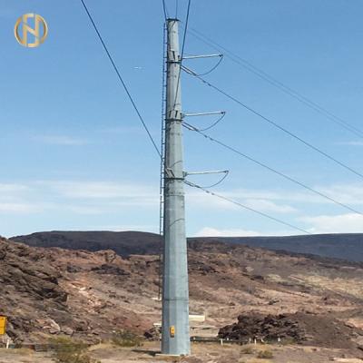 China Galvanized Metal Power Pole NEA 105FT 110FT 30M 32M 138KV 132KV for sale