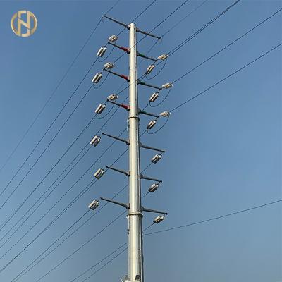 China Poder de acero para uso general de acero postes de 33KV el 18m poste con el aislador y el conductor en venta