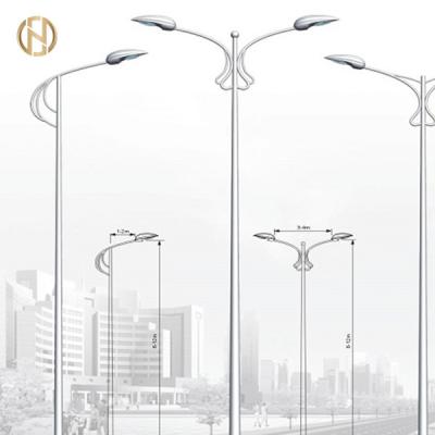 China 10M Street Light Pole Octagonal Shape Steel Lamp Post with Single arm for sale