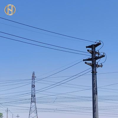 China Gray Color Galvanized Octagonal Steel Pole 69KV NEA 50FT 55FT 60FT 65FT 70FT for sale