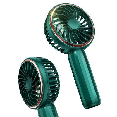 China New Fashion TORRAS 2021 High Capacity Battery Green Ultra-silence Stylish Mini Fan With USB Rechargeable Battery Handheld Fan for sale