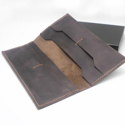 China W1266 Long Style Extral High Capacity Mens Vintage Wallet Luxury Leather Anti Theft for sale