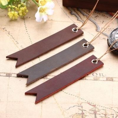 China Custom Africa Landmark Gift Bookmark yn117 Logo Genuine Leather for Book Men Women for sale