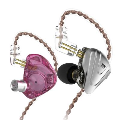 China With MIC Hybrid In Ear ZSX 5BA+1DD Earphone 12 Drivers Unit Headset DJ HIFI Monitor With MIC Earphone Earbuds for sale