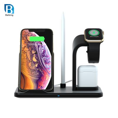 China Newest Mobile Phone Mobile Phone Wireless Charger 3 in 1 Fast Wireless Charger Station for Airpods for sale