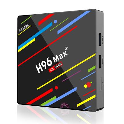 China Android 9.0 H96 Max Plus RK3328 64G 4K TV Box WiFi 2.4G/5GHz Set Top Box Android TV Box for sale