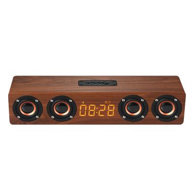 China Visual Wooden Portable Wireless Bar Bass Radio Gaming Speaker USB Music Center Soundbox Subwoofer PC TV Soundbar Boombox BT for Xiaomi for sale