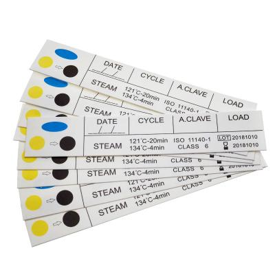 China High Quality Old 100% Wood Pulp Class 4&5&6 Dental Equipment Autoclave Usage Indicator Card for sale