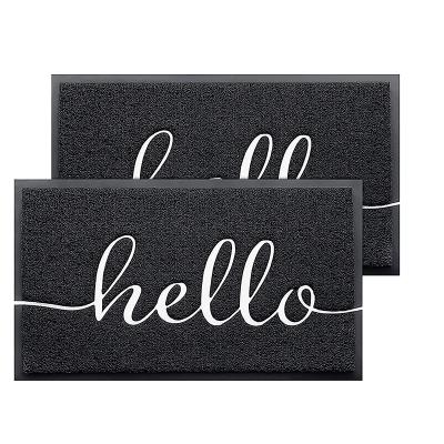 China Customized Sustainable Pressed Words Craft Letterspvchousehold PVC Loop Floor Mat for sale