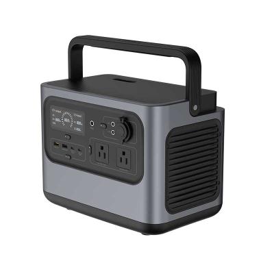 China Type C High Quality Lithium Iron Phosphate Battery Portable Power 600 W Outdoor Portable Power Station for sale