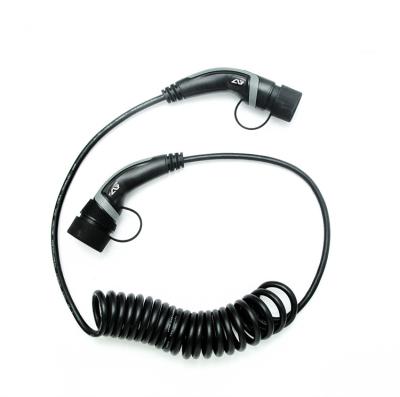 China Charge EV Car Hot Sale Type 2 To Type 2 Ev Charging Spiral Cable 16A 250V Ev Charging Gun Double Head OCPP EV Charger Fast Charger Car for sale