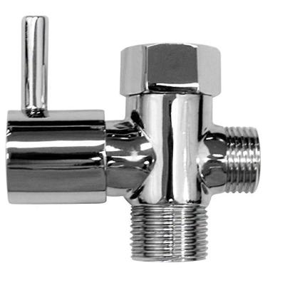 China Without Diverter Metal T-Adapter With Shutoff Valve&3 Ways Valve Chrome Finish For Hand Held Bidet Bidet for sale