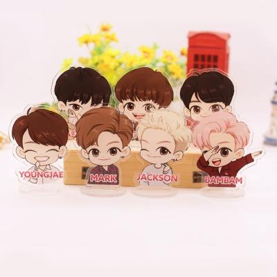 China Customized GOT7Q Version Humanoid Acrylic Stand Custom Plastic Crafts For JB JinYoung Mark Jackson YoungJae BamBam YuGyeom for sale