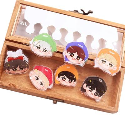 China Bangtan-boys TV Badge Acrylic Pin Badge For J-hope V Suga Jin Rap Monster Jimin Jung Kook Pin for sale