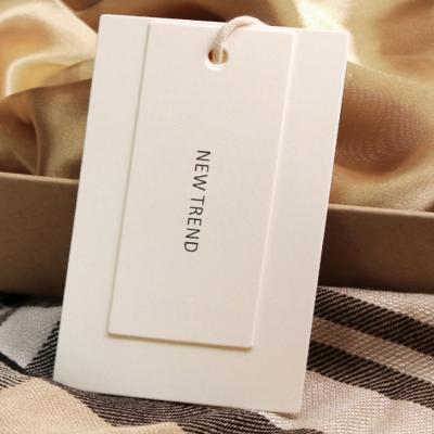 China Recyled Women Clothing Tag 2 Piece Set Paper Hang Tags For Garment for sale