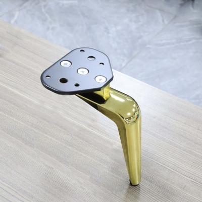 China Modern Direct Metal Sofa Leg Sofa Corner Leg Gold Aluminum Sofa Legs Brass Gold Factory Furniture for sale