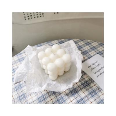 China Factory wholesale minimalist low price natural soy wax cube bubble candle scented candles for home decor for sale