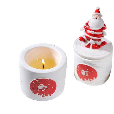 China Eco-friendly Christmas Aromatherapy Candle Gift Christmas Gift Box Set Decoration Accessories Handmade Candle Wedding Fragrance for sale