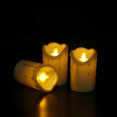 China Wholesale Flameless LED Moving Wick Pillar Flameless Candles Flashing For Wedding Decor for sale