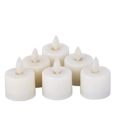 China Mini Battery Operated Pillar Shape Flameless Wick LED Flameless Plastic Candle for sale