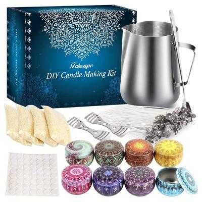 China Wholesale Luxury Morden Soy Scented Wax Supplies DIY Candle Making Kit Set For Beginners DIY Candle Making Kit for sale