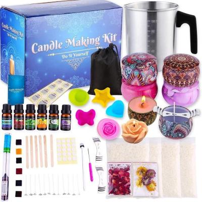 China Hot Selling Morden Soy Wax Custom Luxury Scented Candle Make Your Own For Beginners DIY Candle Making Kit for sale