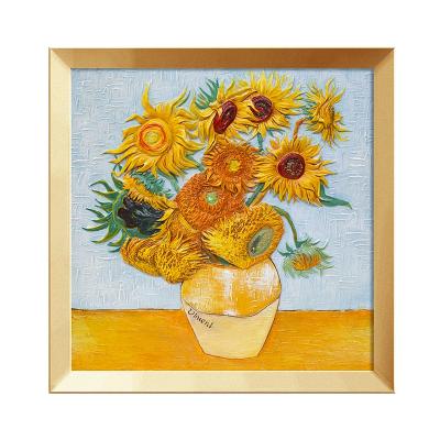 China Waterproof+ECO-Friendly Home Decor DIY 3D Oil Painting By Van Gogh- Paint Sun Flowers By 34*34cm Canvas DIY Oil Painting for sale