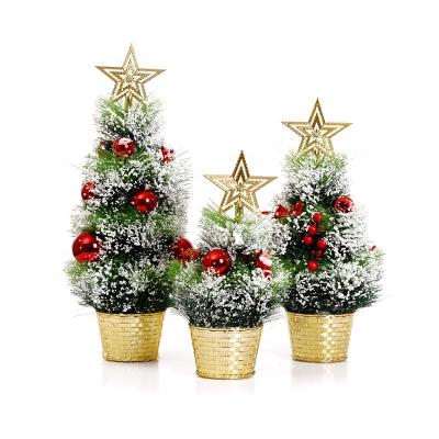 China Wholesale Eco-friendly Outdoor Tree PVC Christmas Tree Artificial Christmas Decoration Mini Snowing Xmas Ornament Pine for sale