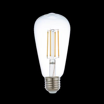 China CE ST64 Residential 2020 RoHS LED Filament Light Bulb Vintage 220-240V 7.5W 2700K 806lm E27 Ra80 Dimmable Clearly for sale