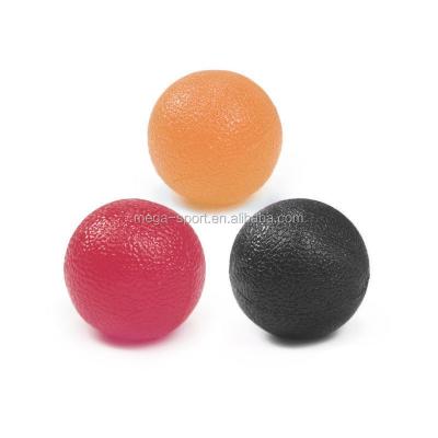 China Comfortable round shape TPR gel therapy hand massager finger exerciser finger grip hand grip stress ball for sale