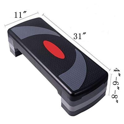 China Bodybuilding Exercise Step Board Adjustable Fitness Plastic Cheap Aerobic Step for sale